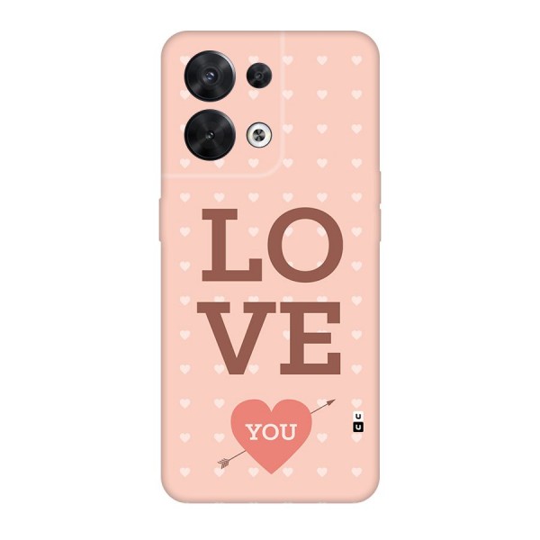 Love You Hearts Back Case for Oppo Reno8 5G