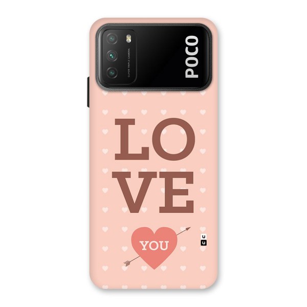 Love You Hearts Back Case for Poco M3