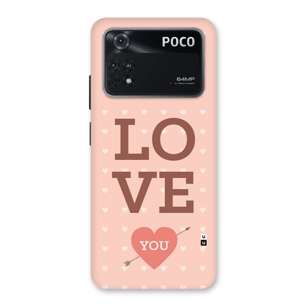 Love You Hearts Back Case for Poco M4 Pro 4G