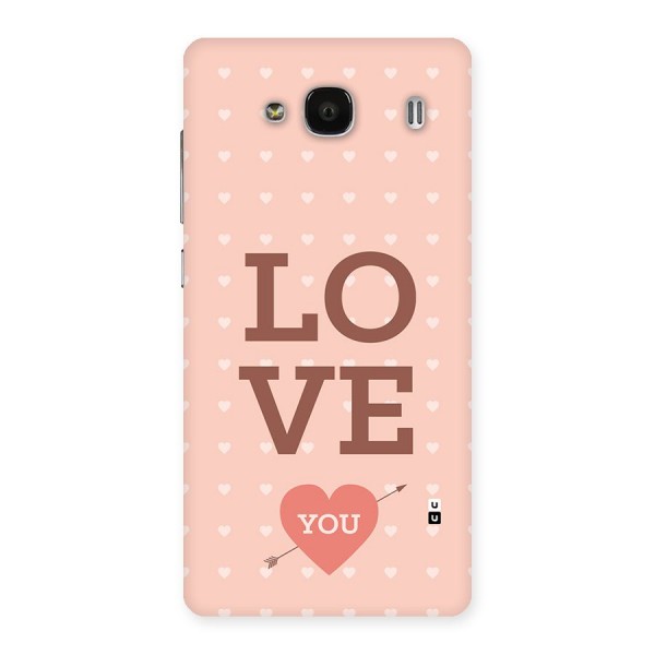 Love You Hearts Back Case for Redmi 2 Prime