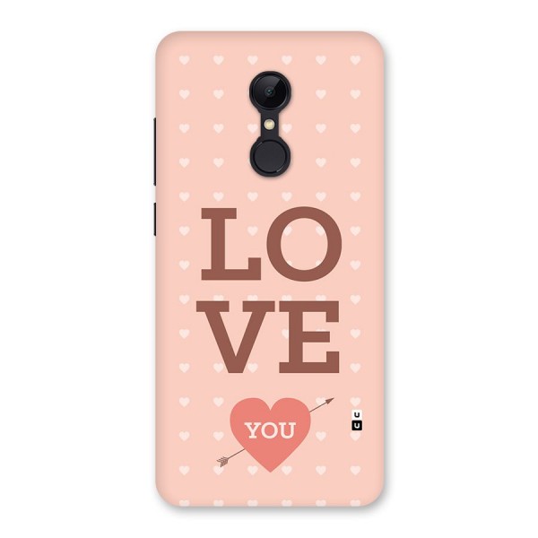 Love You Hearts Back Case for Redmi 5