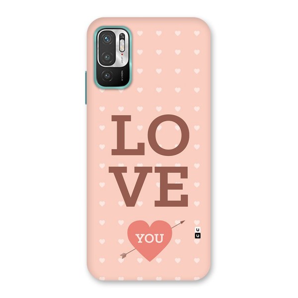 Love You Hearts Back Case for Redmi Note 10T 5G