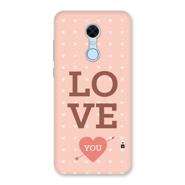 Love You Hearts Back Case for Redmi Note 5