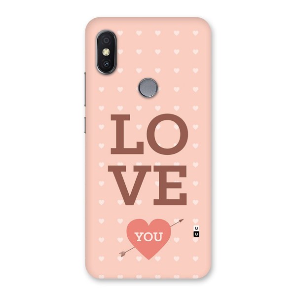 Love You Hearts Back Case for Redmi Y2