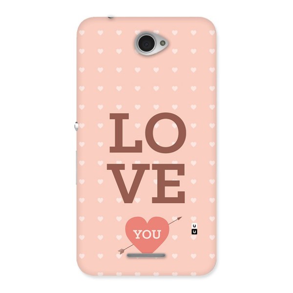 Love You Hearts Back Case for Xperia E4