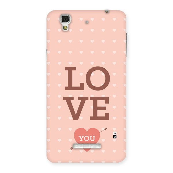 Love You Hearts Back Case for YU Yureka Plus