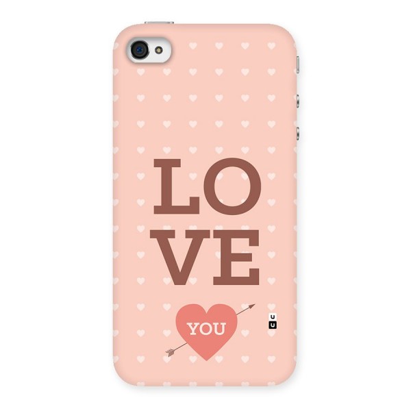 Love You Hearts Back Case for iPhone 4 4s