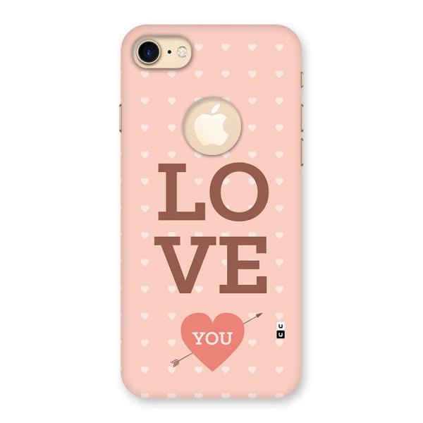 Love You Hearts Back Case for iPhone 8 Logo Cut