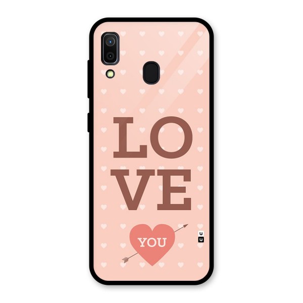 Love You Hearts Glass Back Case for Galaxy A30