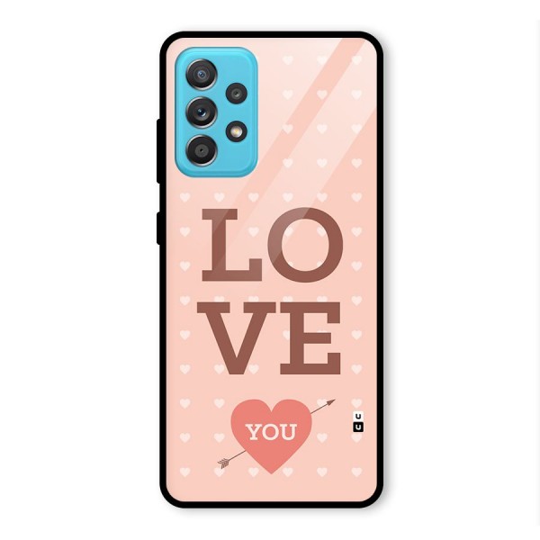 Love You Hearts Glass Back Case for Galaxy A52