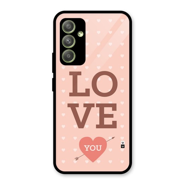 Love You Hearts Glass Back Case for Galaxy A54