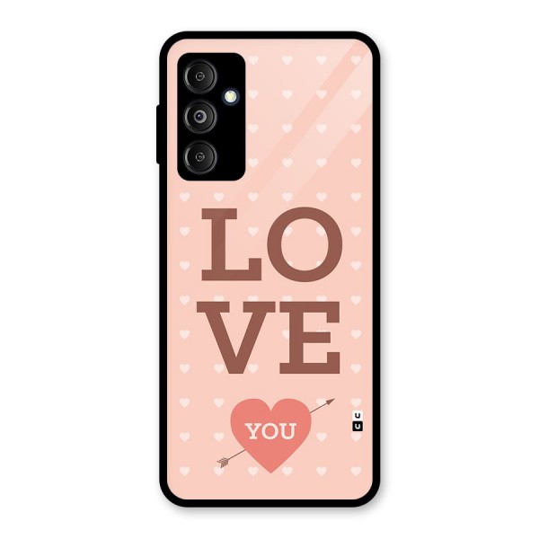 Love You Hearts Glass Back Case for Galaxy M14 5G