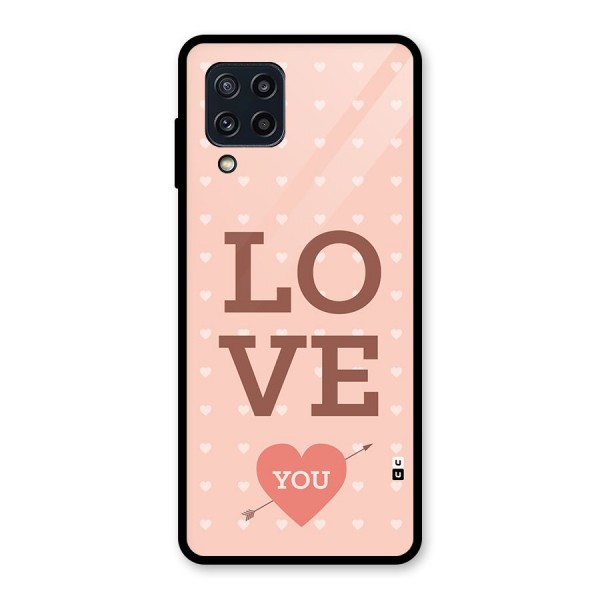 Love You Hearts Glass Back Case for Galaxy M32