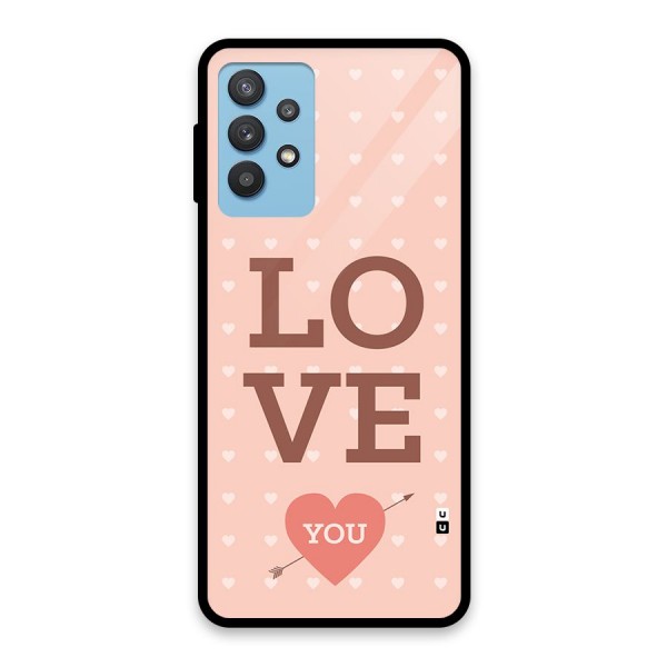 Love You Hearts Glass Back Case for Galaxy M32 5G