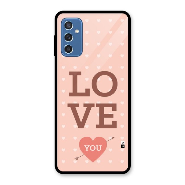 Love You Hearts Glass Back Case for Galaxy M52 5G