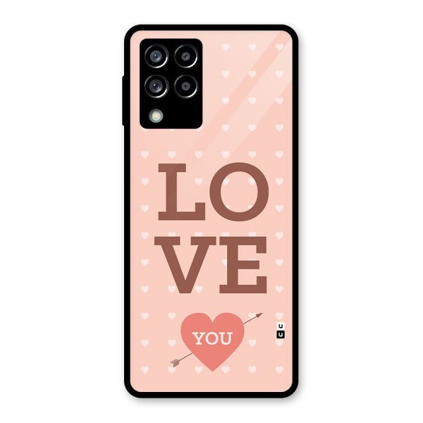 Love You Hearts Glass Back Case for Galaxy M53 5G