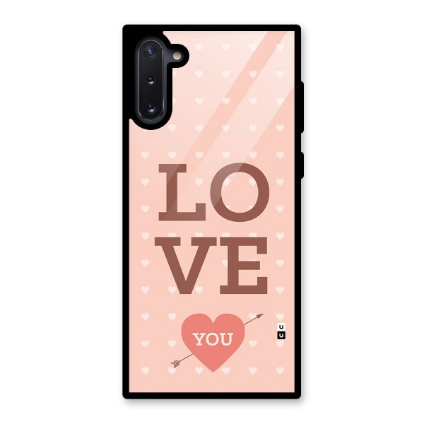 Love You Hearts Glass Back Case for Galaxy Note 10