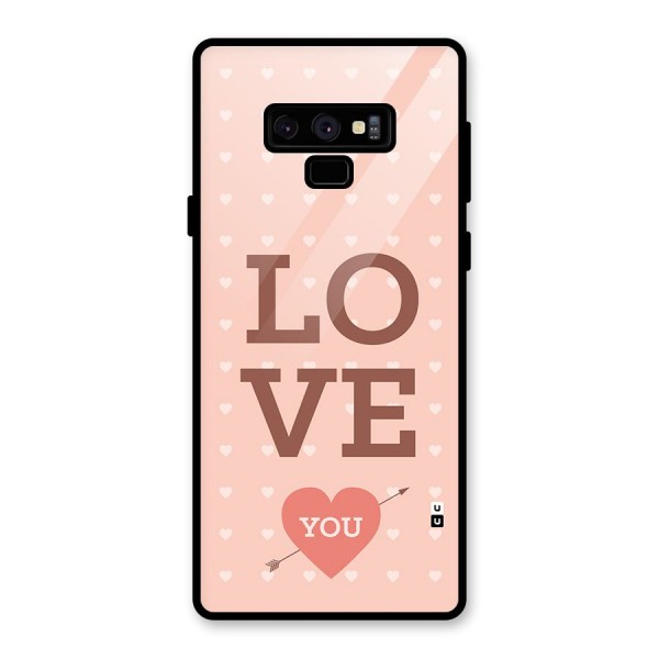 Love You Hearts Glass Back Case for Galaxy Note 9