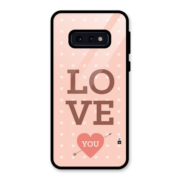 Love You Hearts Glass Back Case for Galaxy S10e