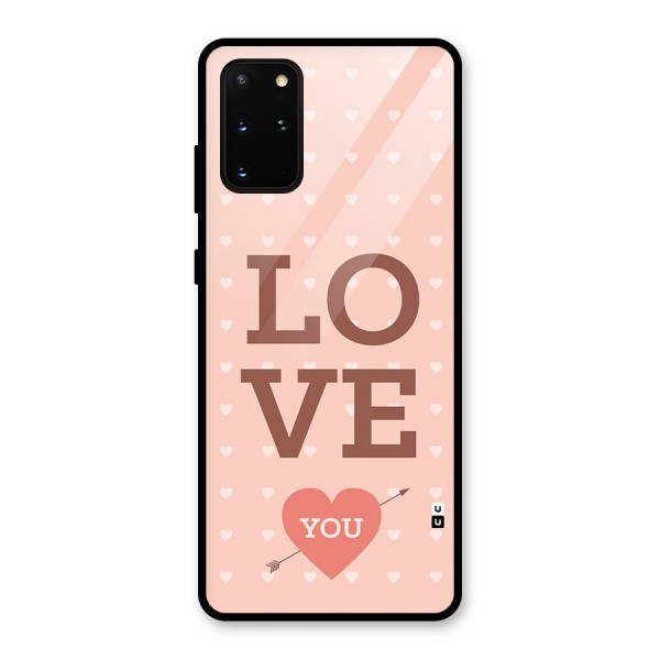 Love You Hearts Glass Back Case for Galaxy S20 Plus