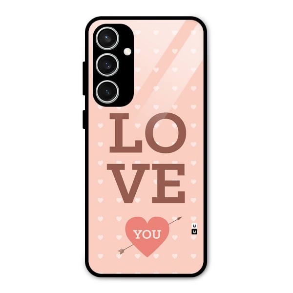 Love You Hearts Glass Back Case for Galaxy S23 FE