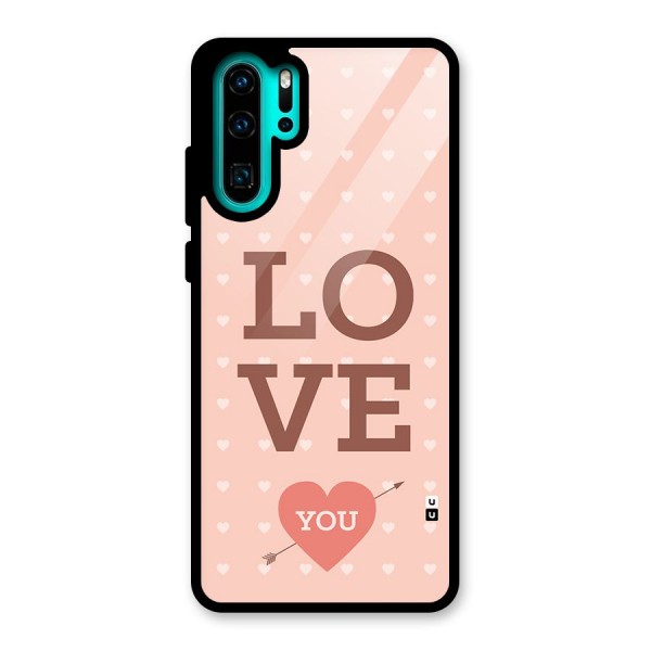 Love You Hearts Glass Back Case for Huawei P30 Pro