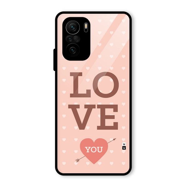 Love You Hearts Glass Back Case for Mi 11x