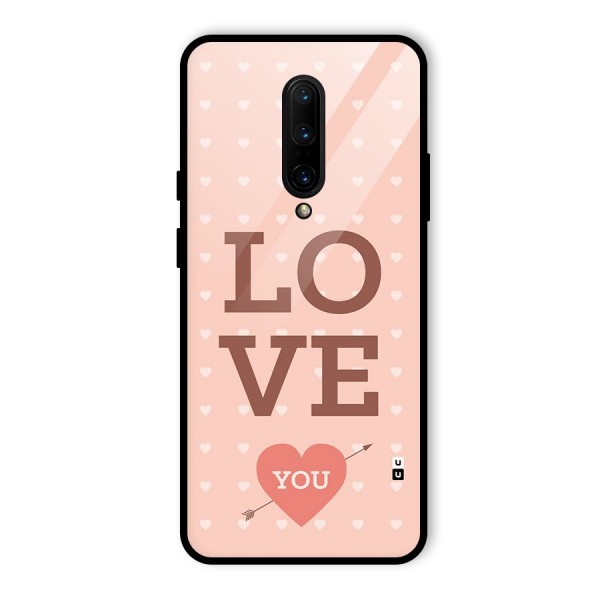 Love You Hearts Glass Back Case for OnePlus 7 Pro