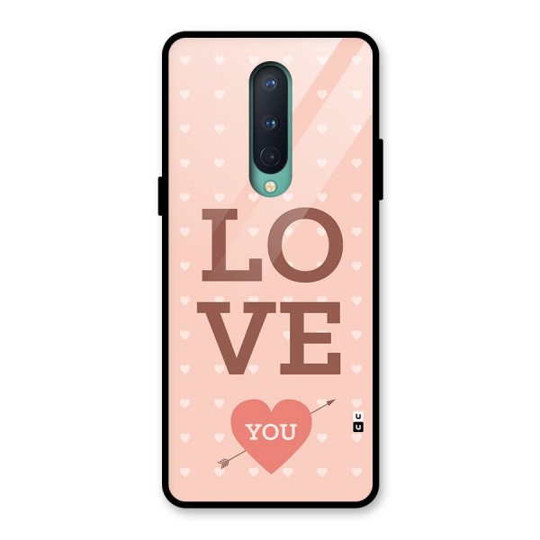 Love You Hearts Glass Back Case for OnePlus 8