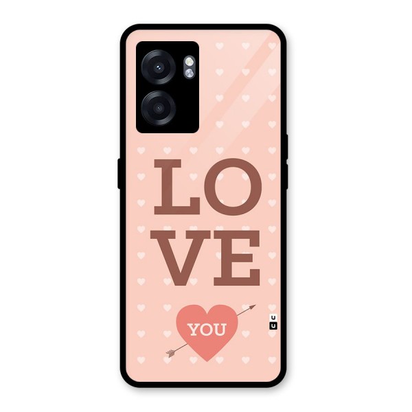 Love You Hearts Glass Back Case for Oppo K10 (5G)