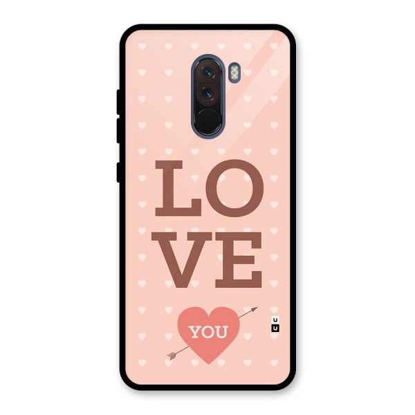 Love You Hearts Glass Back Case for Poco F1