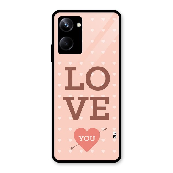 Love You Hearts Glass Back Case for Realme 10 Pro