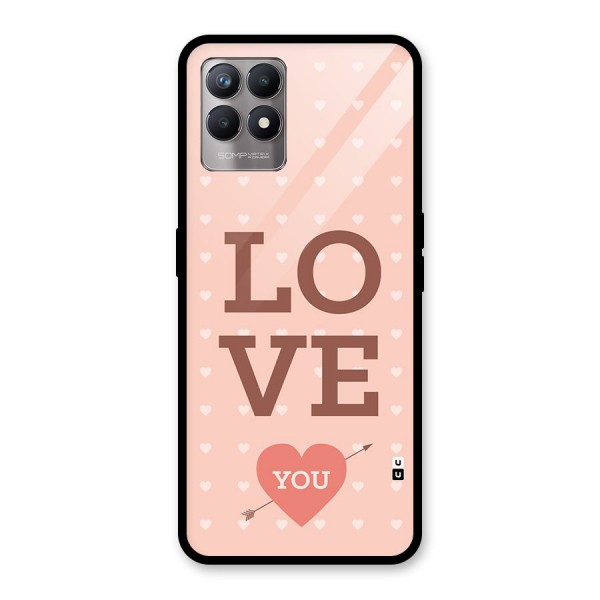 Love You Hearts Glass Back Case for Realme 8i