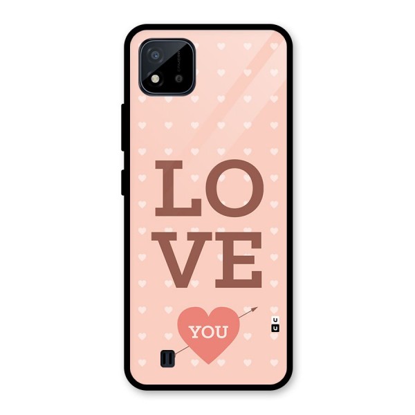 Love You Hearts Glass Back Case for Realme C11 2021