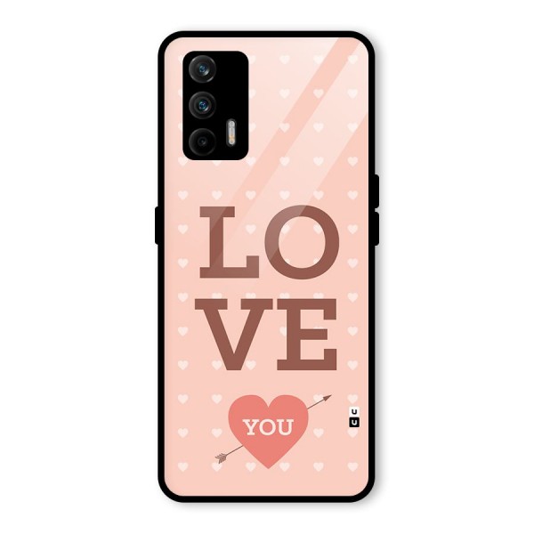 Love You Hearts Glass Back Case for Realme GT 5G