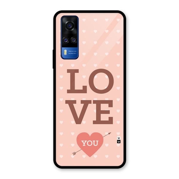 Love You Hearts Glass Back Case for Vivo Y51