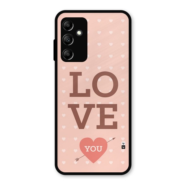 Love You Hearts Metal Back Case for Galaxy A14 5G