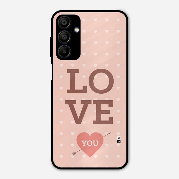 Love You Hearts Metal Back Case for Galaxy A15 5G