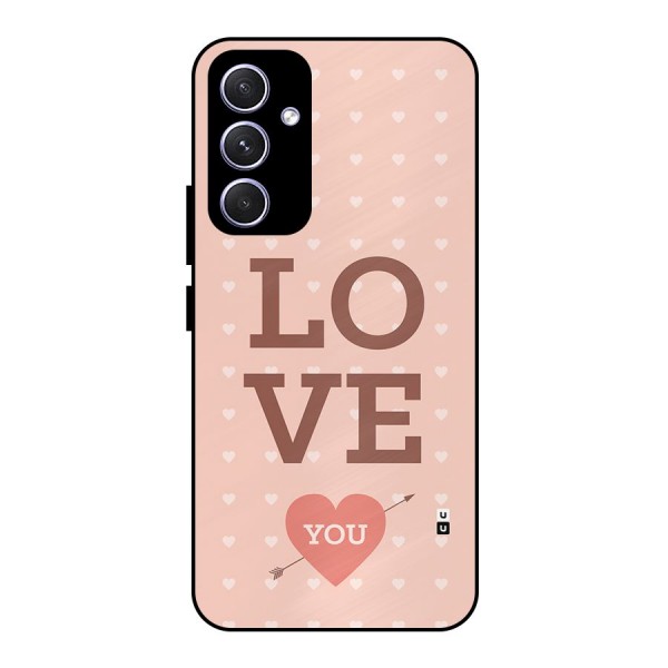 Love You Hearts Metal Back Case for Galaxy A54