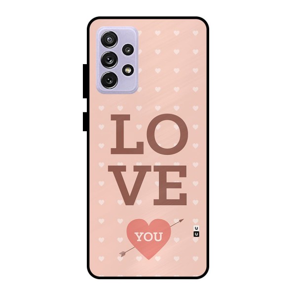 Love You Hearts Metal Back Case for Galaxy A72