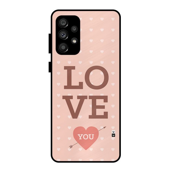 Love You Hearts Metal Back Case for Galaxy A73 5G