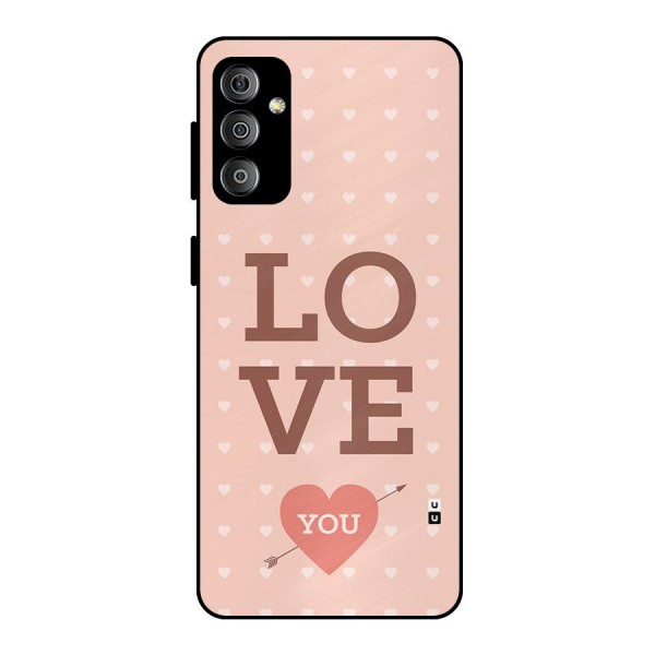 Love You Hearts Metal Back Case for Galaxy F23