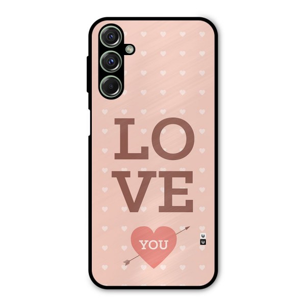 Love You Hearts Metal Back Case for Galaxy F34