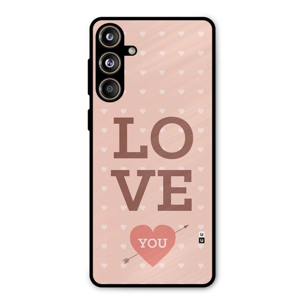 Love You Hearts Metal Back Case for Galaxy F55