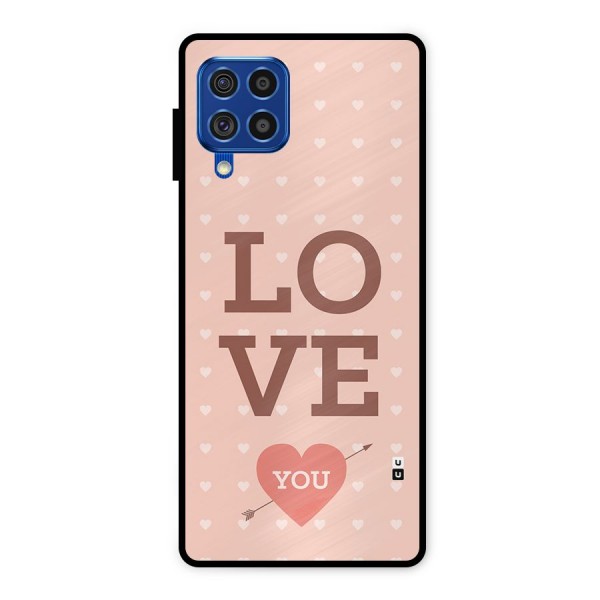 Love You Hearts Metal Back Case for Galaxy F62