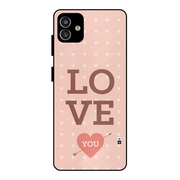 Love You Hearts Metal Back Case for Galaxy M13 5G