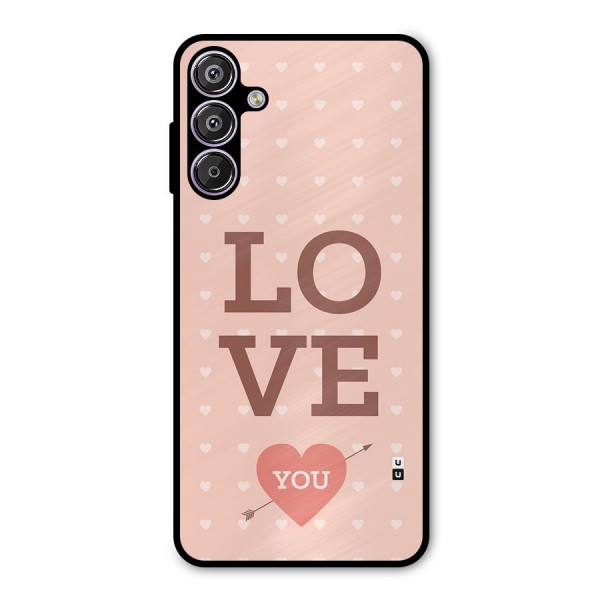 Love You Hearts Metal Back Case for Galaxy M15