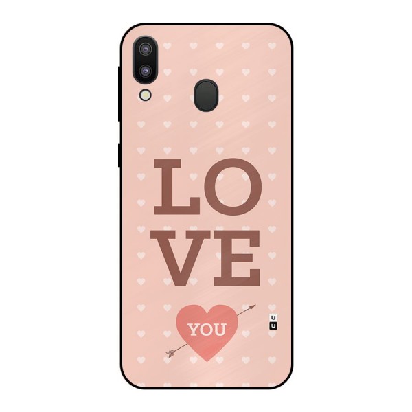 Love You Hearts Metal Back Case for Galaxy M20