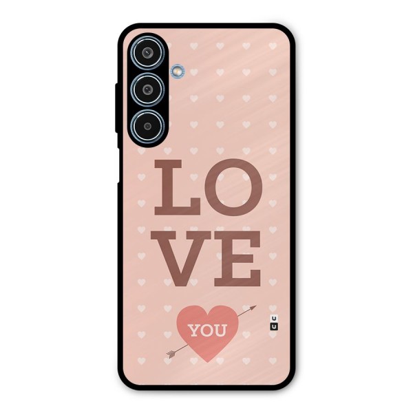 Love You Hearts Metal Back Case for Galaxy M35