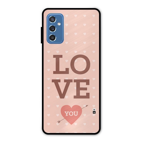 Love You Hearts Metal Back Case for Galaxy M52 5G